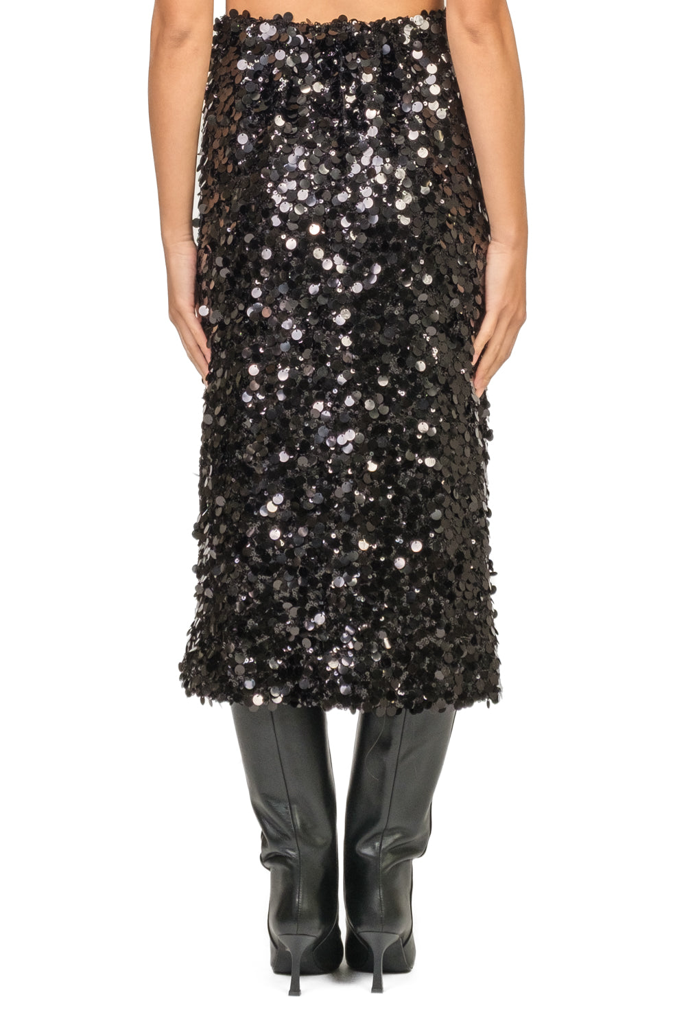 Tensione In - Gonna midi portafoglio con paillettes Art. W25GB98