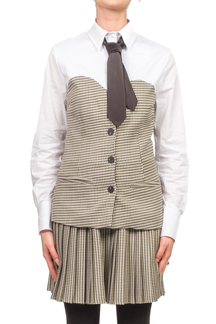 Tensione In - Camicia corpetto pied de poule e cravatta Art. 26C1680