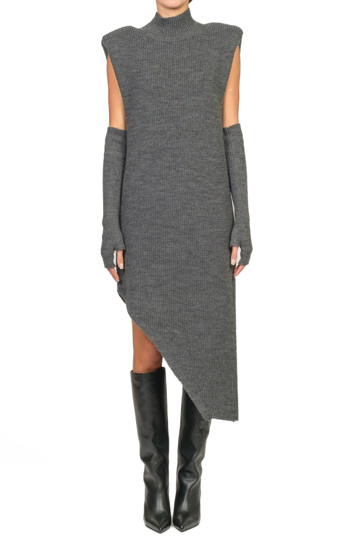 Dixie - Abito in maglia asimmetrico con manicotti Art. A768Y107