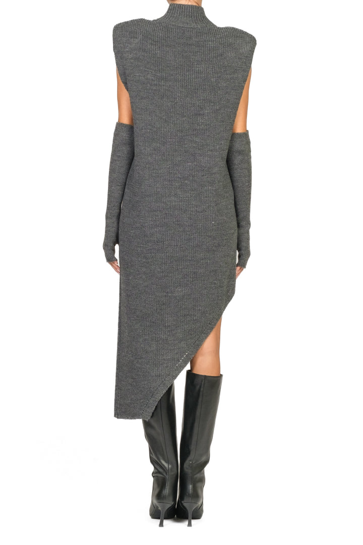 Dixie - Abito in maglia asimmetrico con manicotti Art. A768Y107