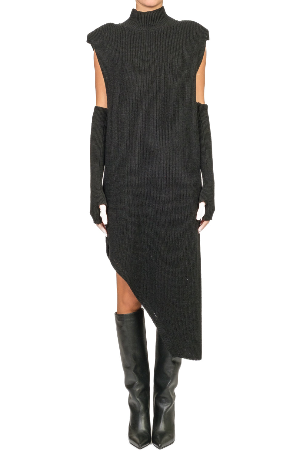 Dixie - Abito in maglia asimmetrico con manicotti Art. A768Y107