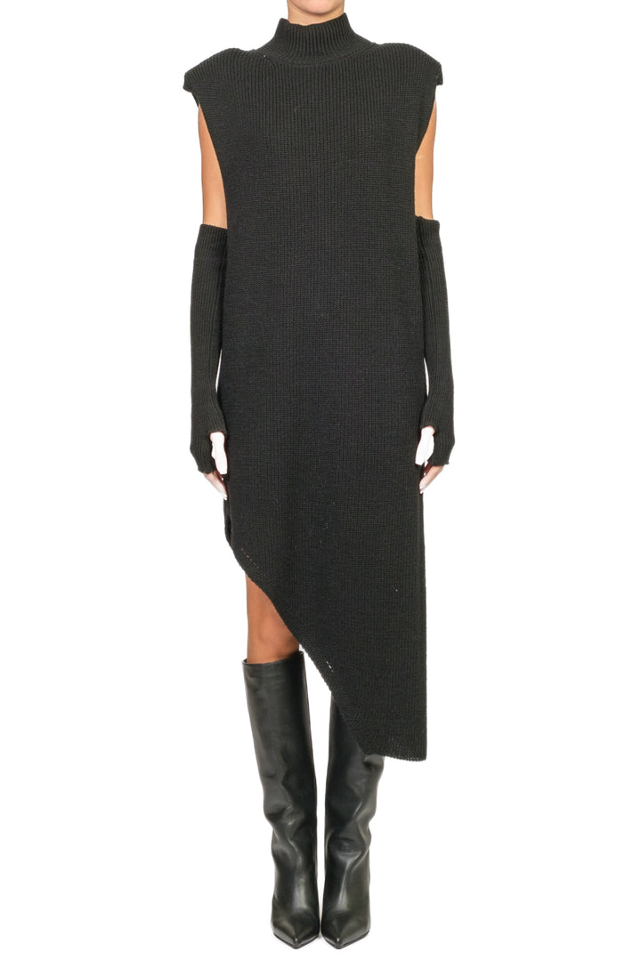 Dixie - Abito in maglia asimmetrico con manicotti Art. A768Y107