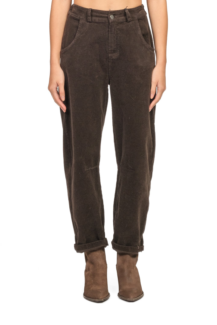 Dixie - Pantalone carrot velluto millerighe Art. P177Y150