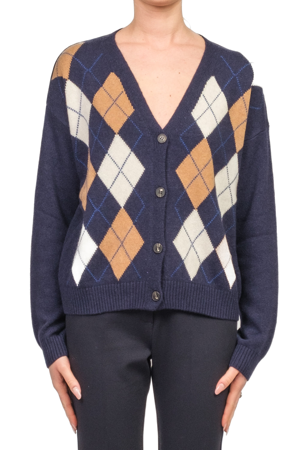 Tensione In - Cardigan a rombi Art. D82038