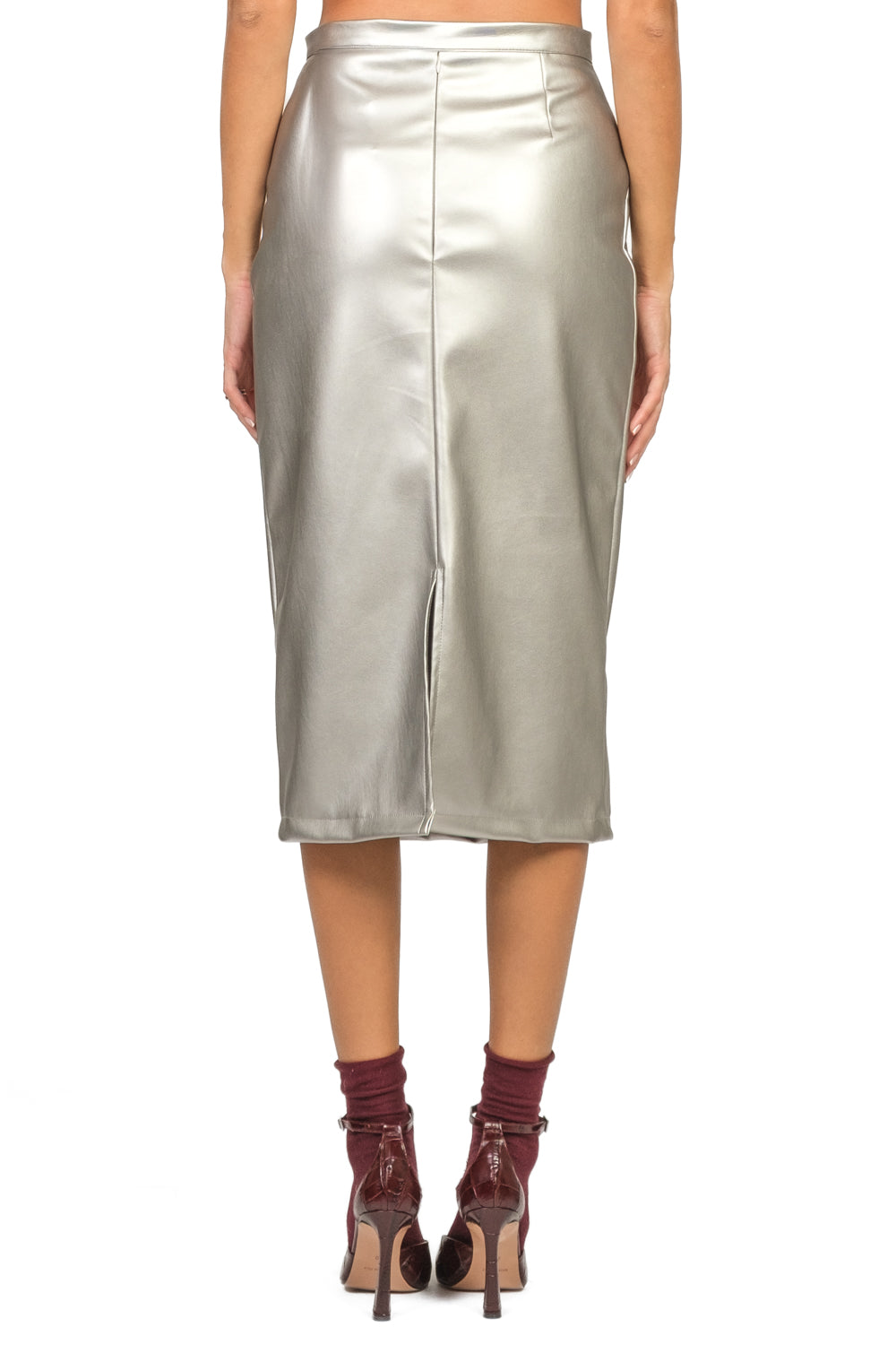 Dixie - Gonna midi ecopelle laminata Art. G845Y018