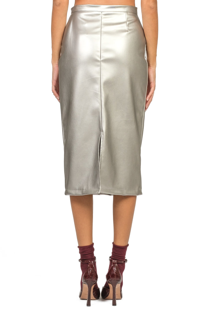 Dixie - Gonna midi ecopelle laminata Art. G845Y018