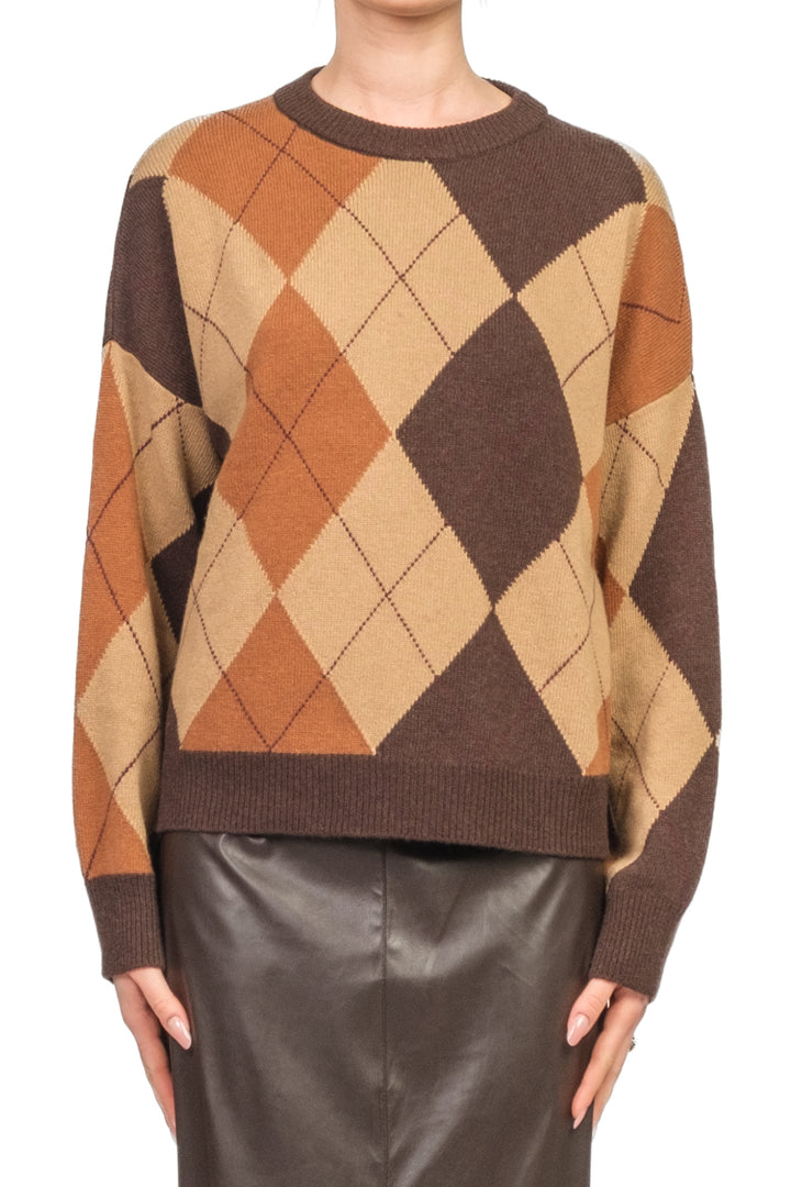 Tensione In - Maglia girocollo rombi Art. D82101