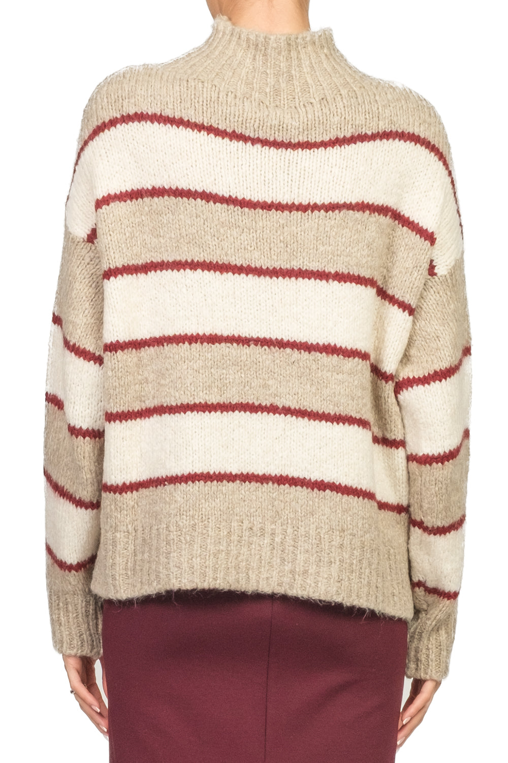 Tensione in - Maglia rigata mezzo collo Art. D82015