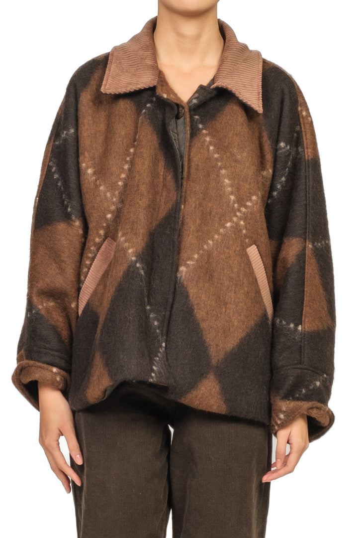 Dixie - Bomber over rombi colletto coste Art. V067Y058