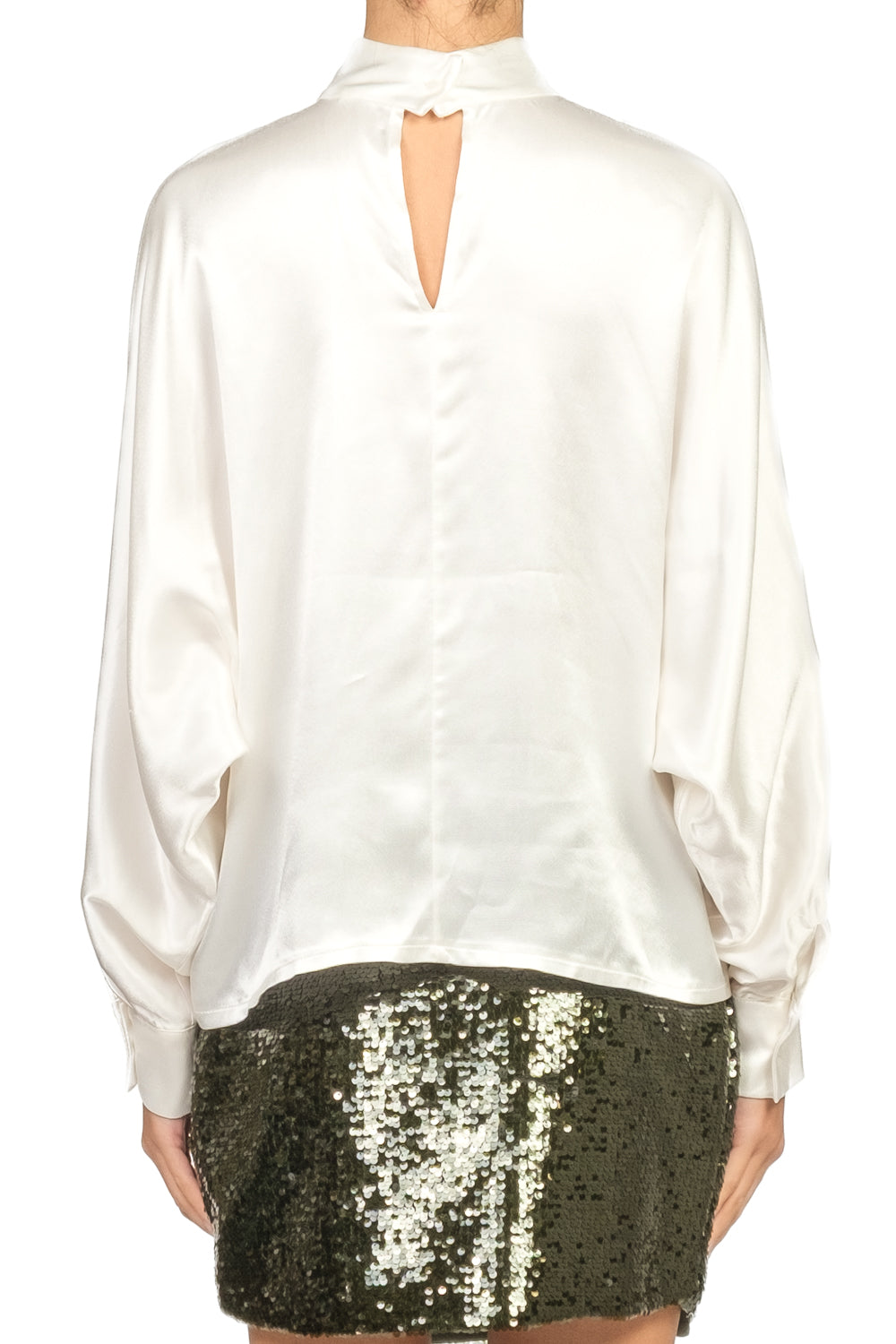 Tensione In - Blusa satin con manica pipistrello Art. C10033AT