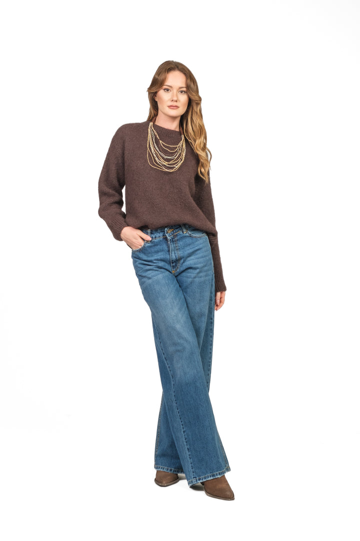 Dixie - Maglia girocollo misto alpaca Art. M277Y230