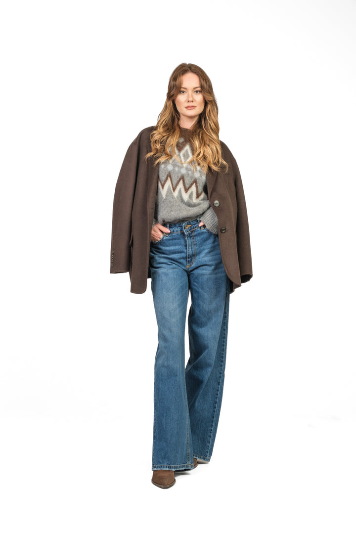 Tensione In - Maglia fantasia misto lana Art. W5HMJ51A373NV