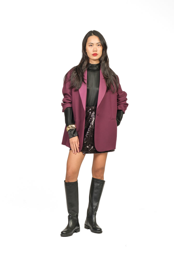 Tensione In - Blusa satin con manica pipistrello Art. C10033AT