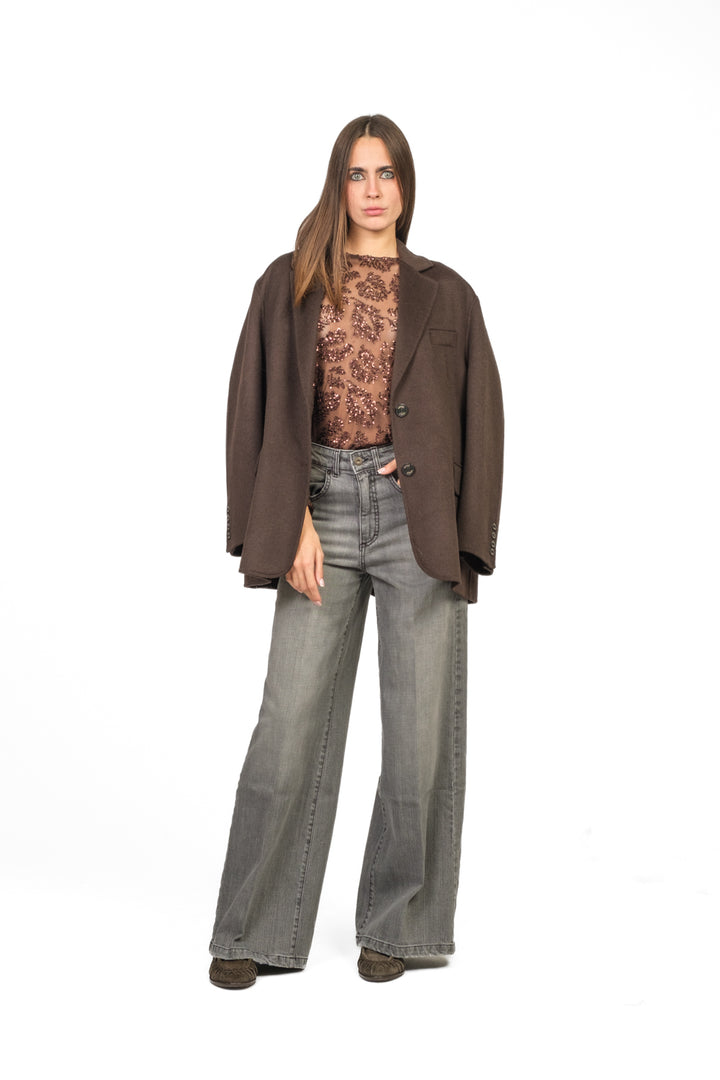 Tensione In - Blusa rete con micro paillettes Art. 26C1665