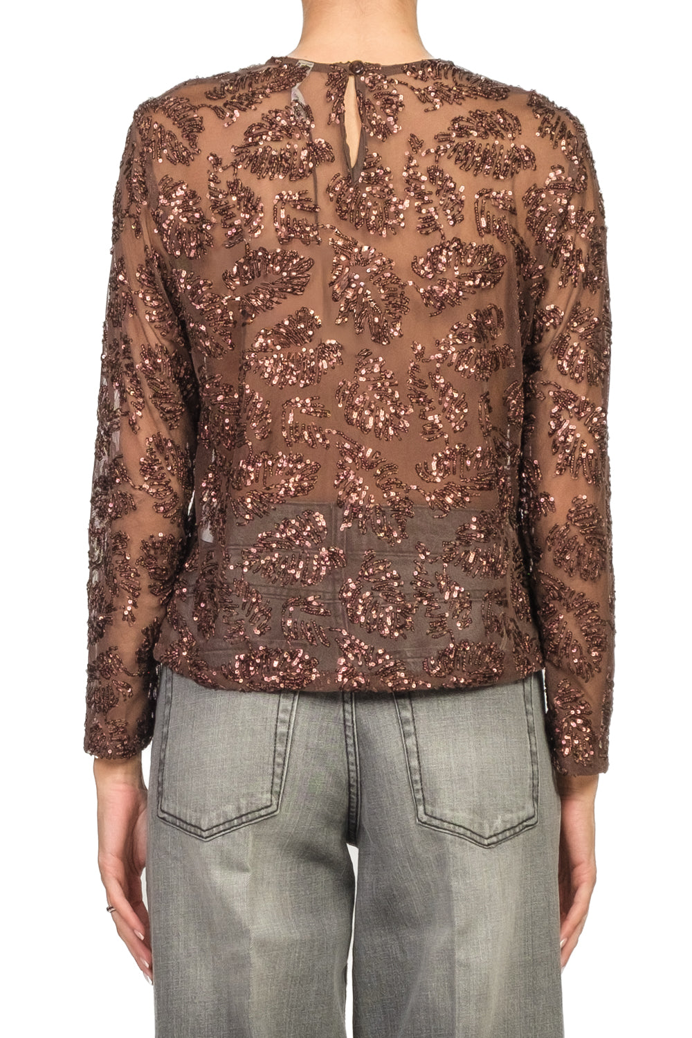 Tensione In - Blusa rete con micro paillettes Art. 26C1665