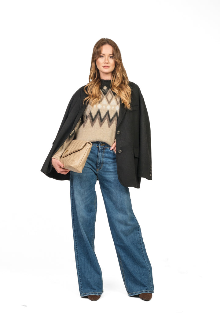 Tensione In - Maglia fantasia misto lana Art. W5HMJ51A373NV