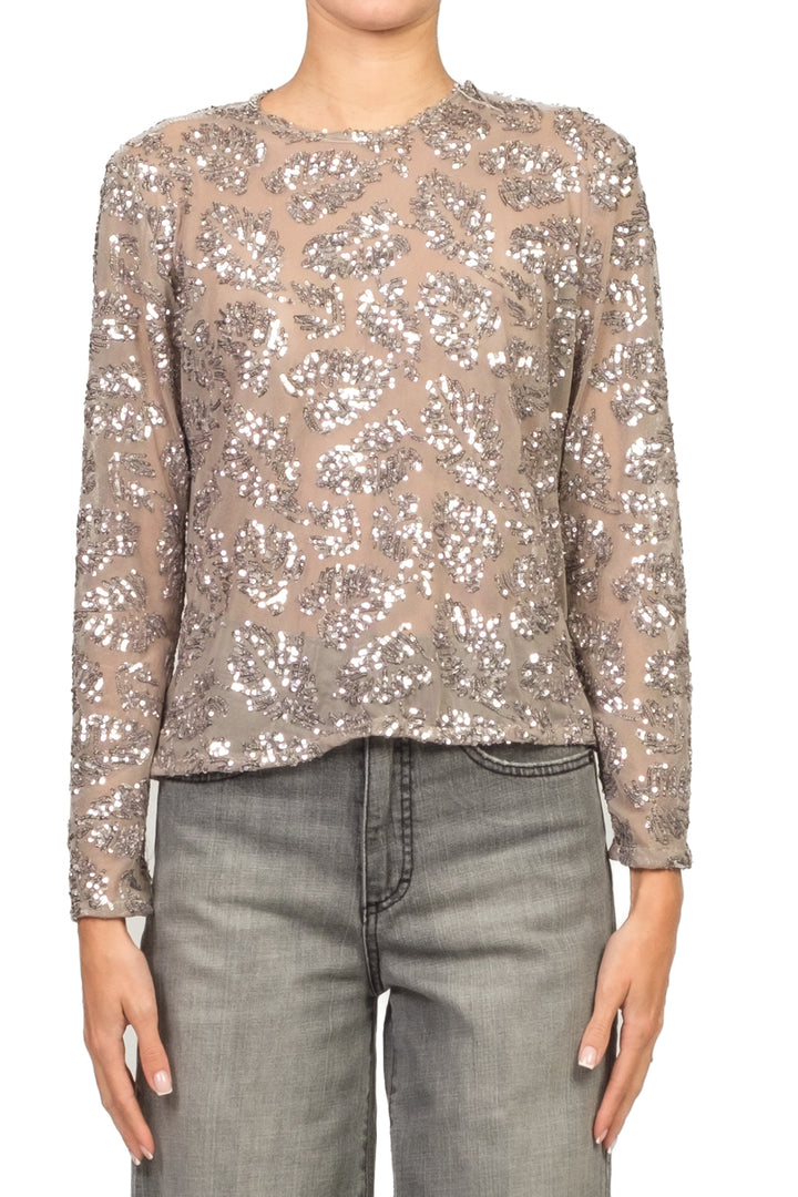 Tensione In - Blusa rete con micro paillettes Art. 26C1665