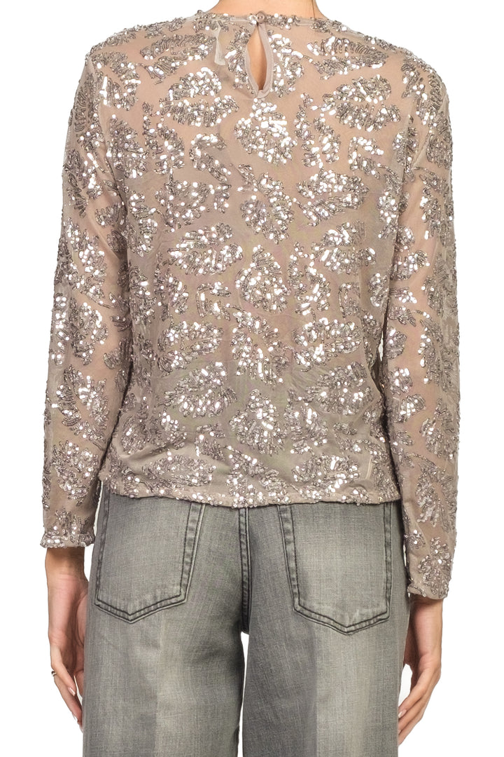 Tensione In - Blusa rete con micro paillettes Art. 26C1665
