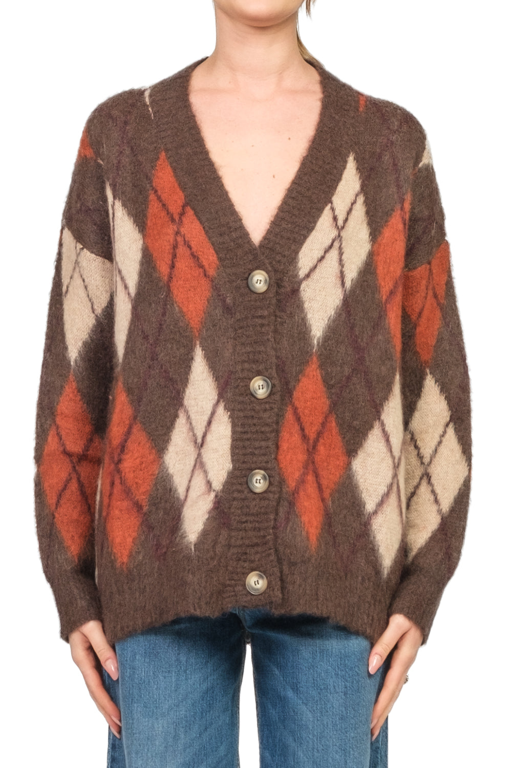 Tensione In - Cardigan con rombi Art. D80999