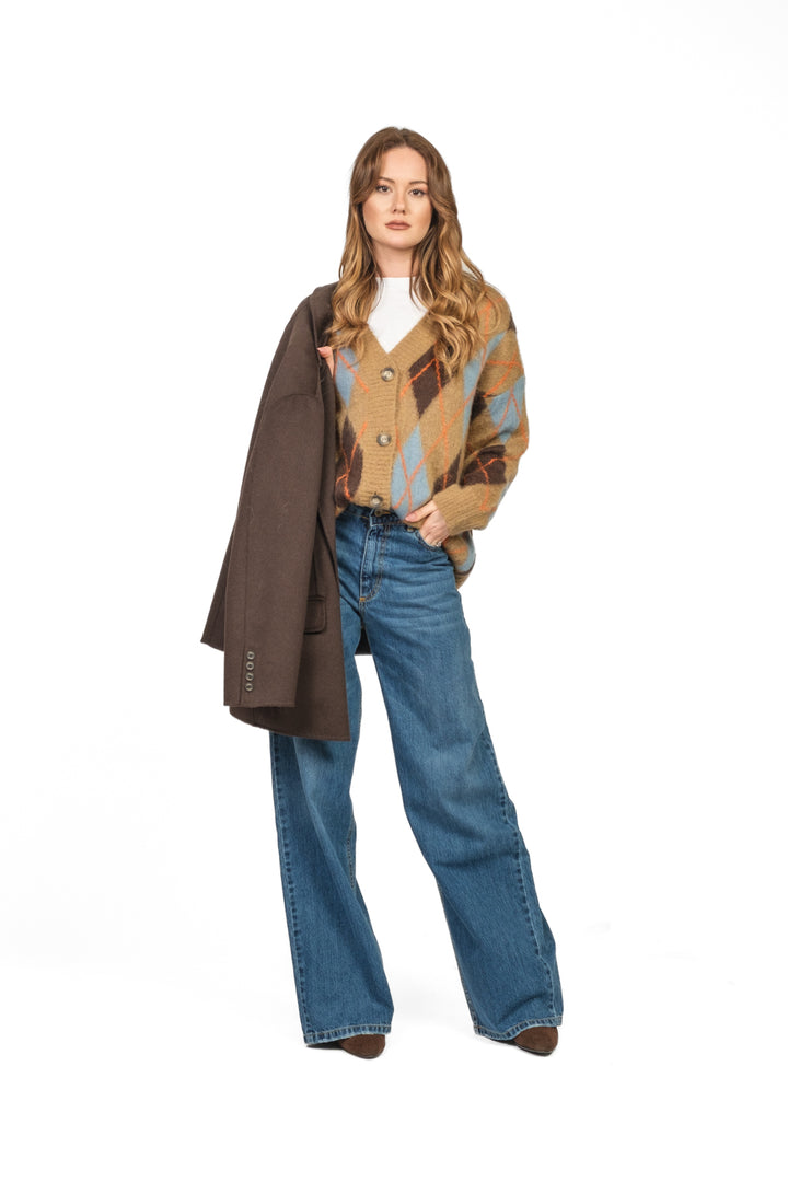 Tensione In - Cardigan con rombi Art. D80999