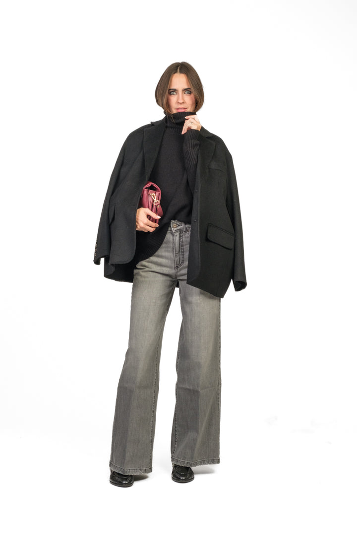 Angela Davis - Maglia over collo alto Art. RI9PA111