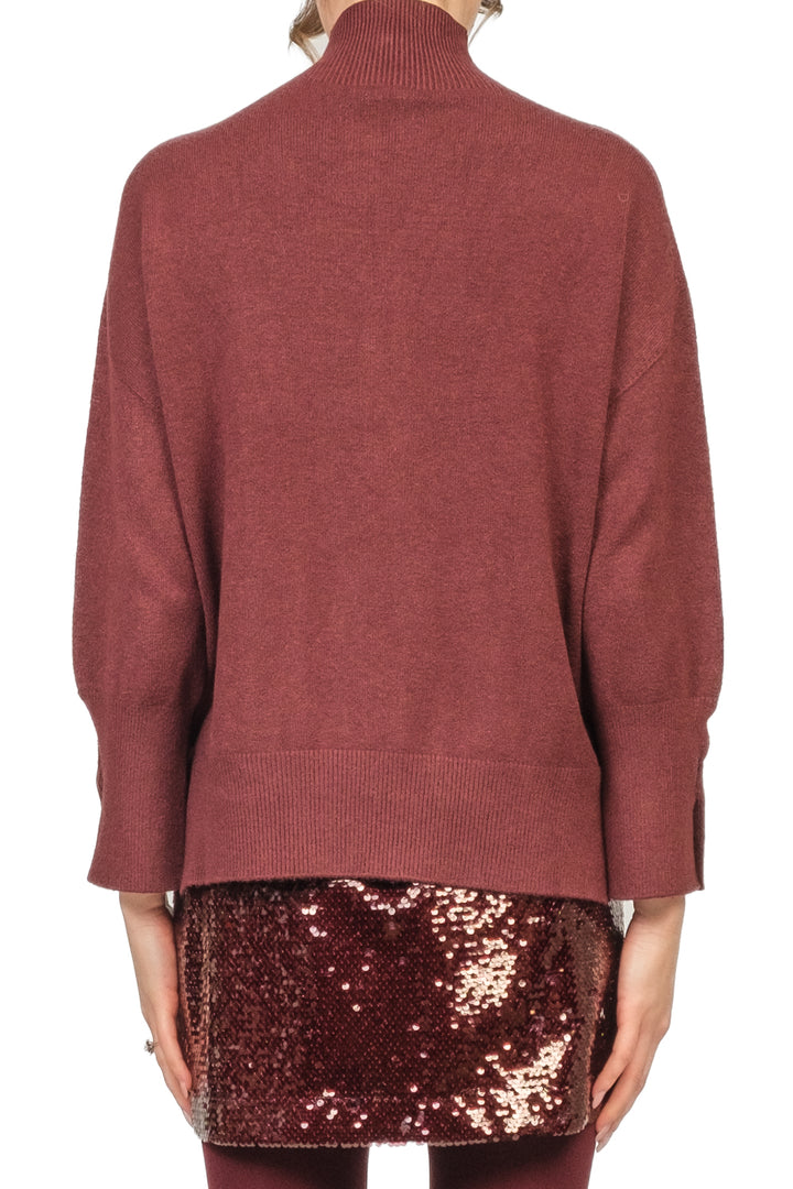 Vicolo - Maglia collo alto bottone gioiello Art. 77379F