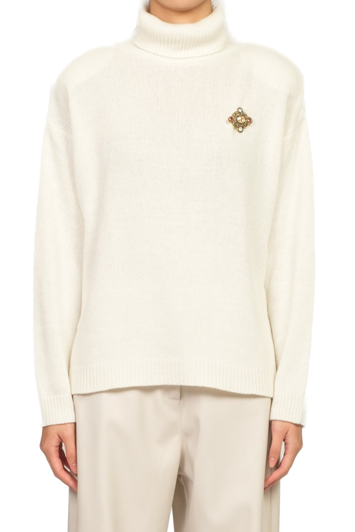 Tensione In - Maglia collo alto con spalline Art. D82075