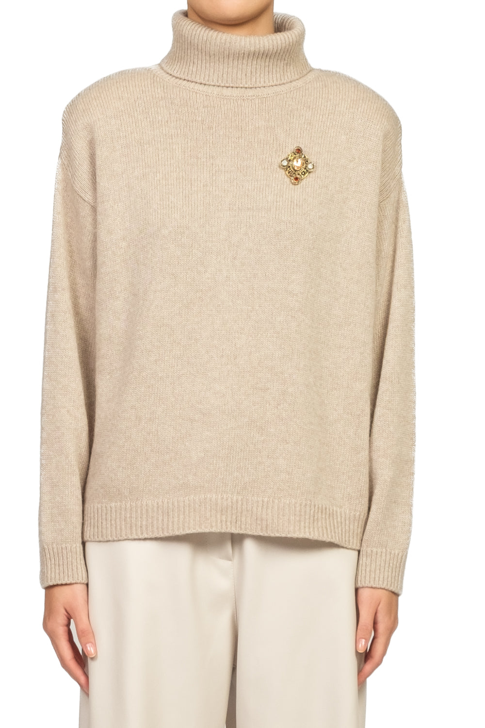 Tensione In - Maglia collo alto con spalline Art. D82075