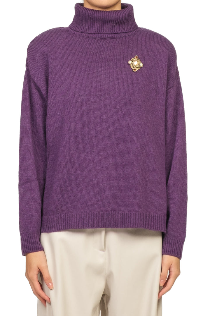 Tensione In - Maglia collo alto con spalline Art. D82075