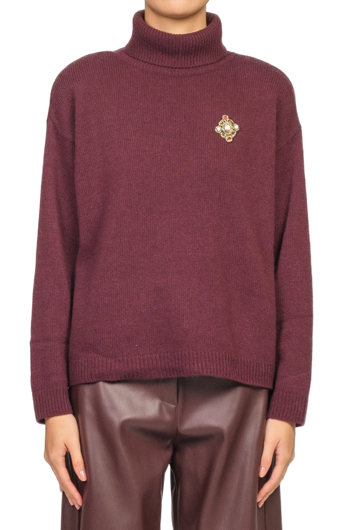 Tensione In - Maglia collo alto con spalline Art. D82075