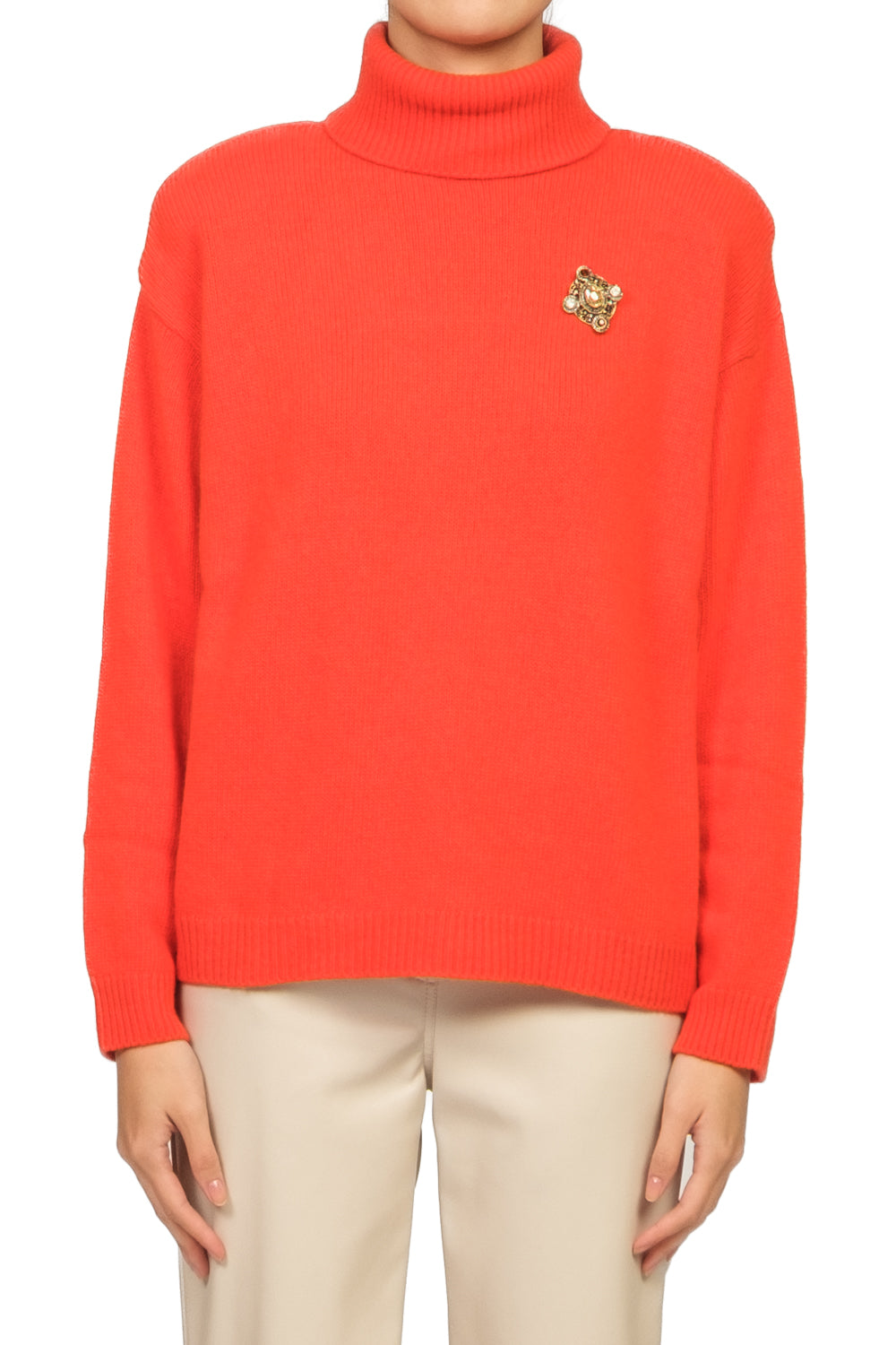 Tensione In - Maglia collo alto con spalline Art. D82075