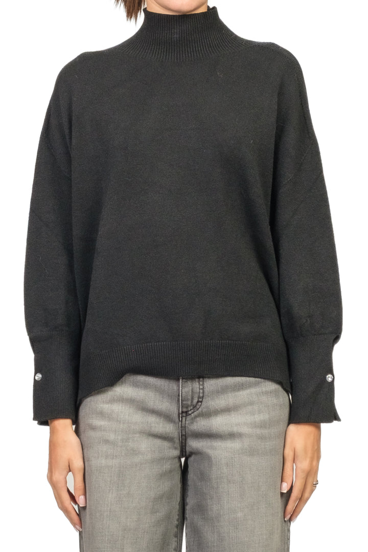 Vicolo - Maglia collo alto bottone gioiello Art. 77379F