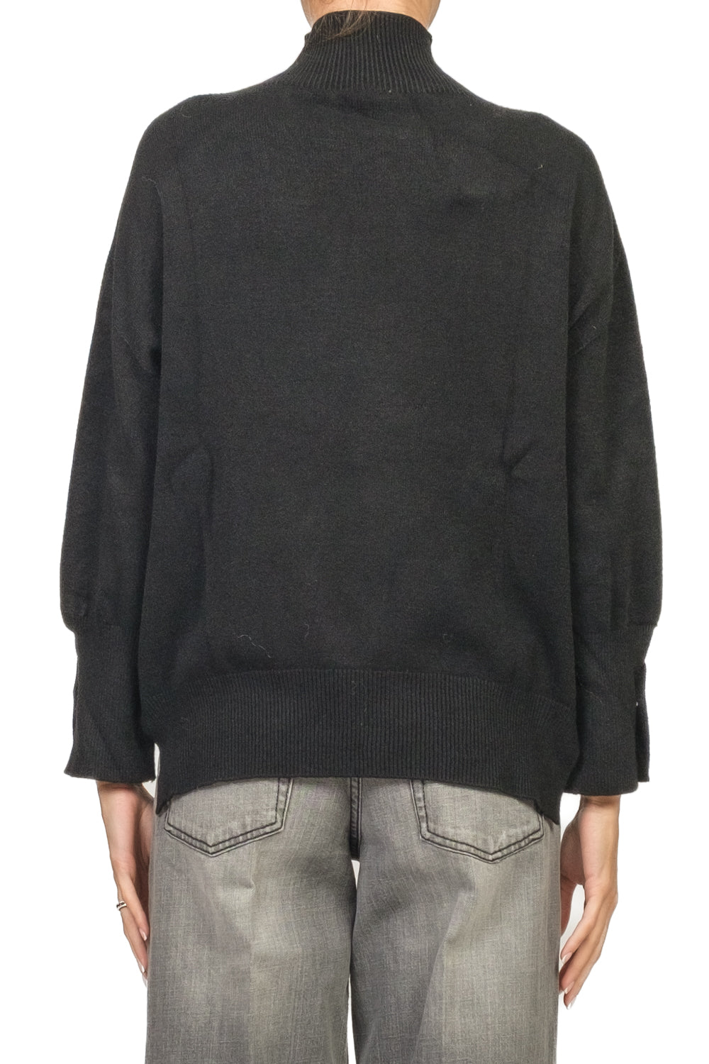 Vicolo - Maglia collo alto bottone gioiello Art. 77379F