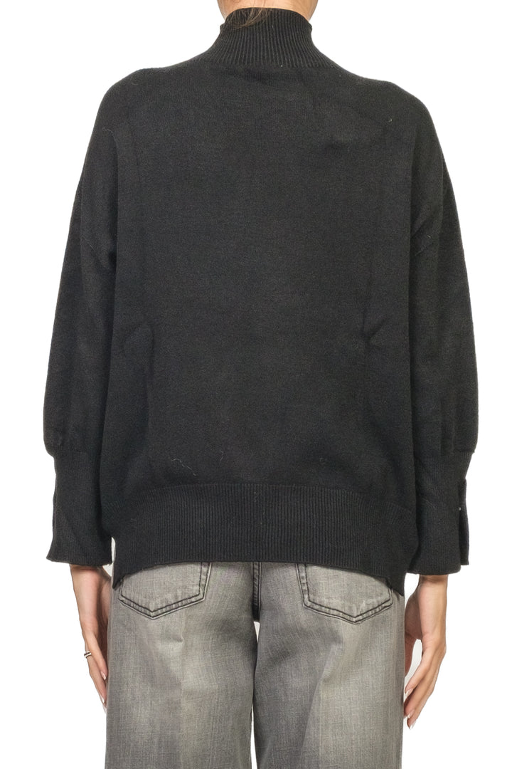 Vicolo - Maglia collo alto bottone gioiello Art. 77379F