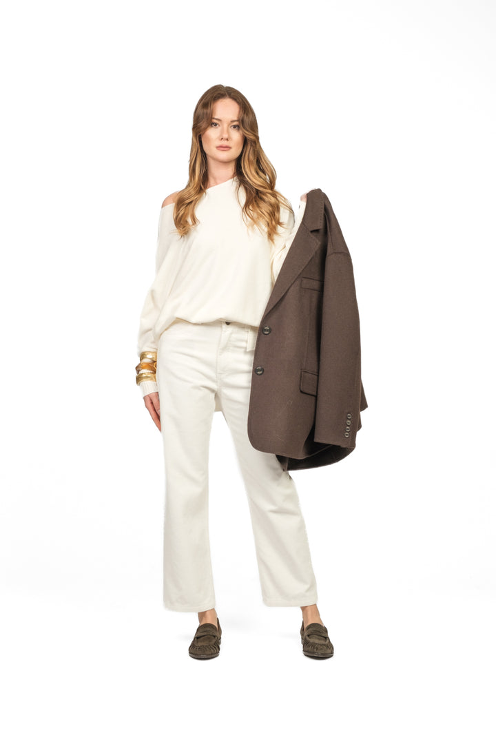 Kontatto - Maglia scollo barca con spacchi Art. FA102N