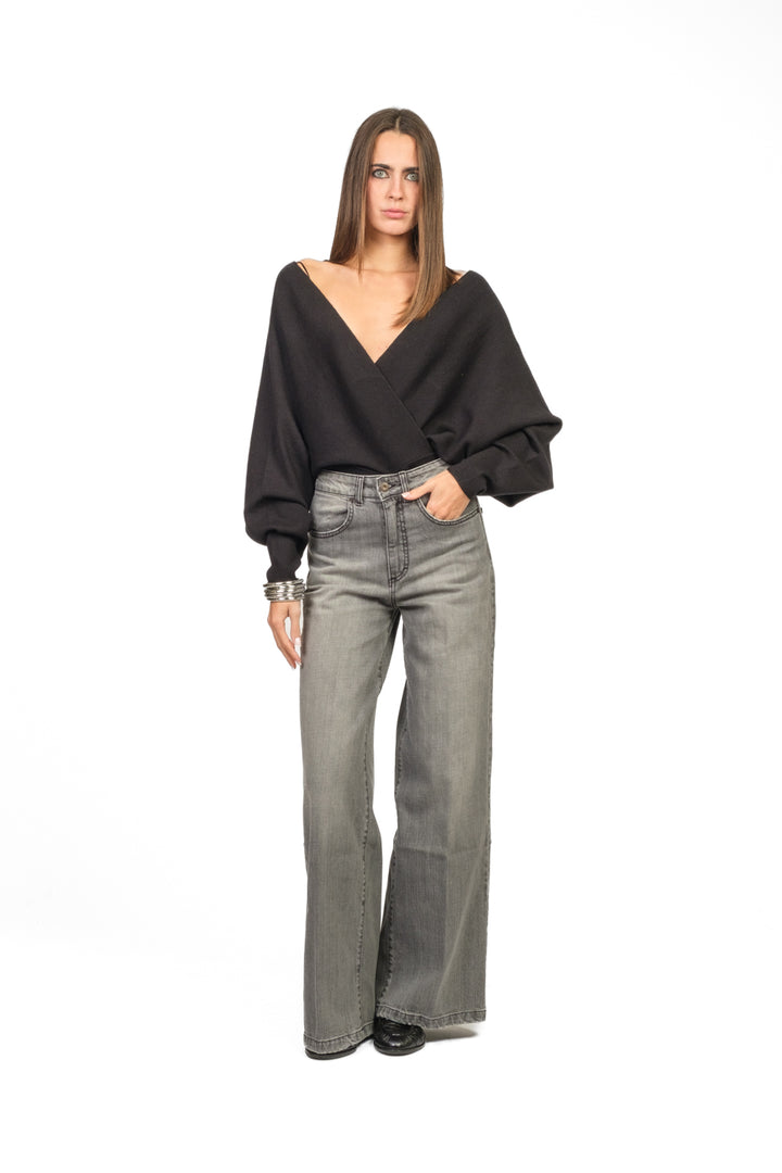 Have One - Maglia scollo v manica pipistrello Art. MFP-P161