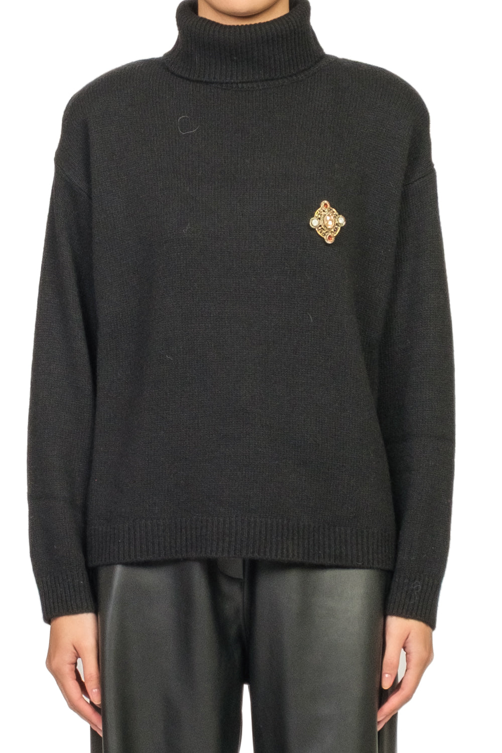 Tensione In - Maglia collo alto con spalline Art. D82075