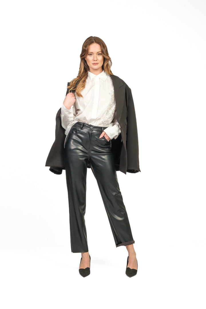 Tensione In - Camicia over con applicazione Art. W25CC51