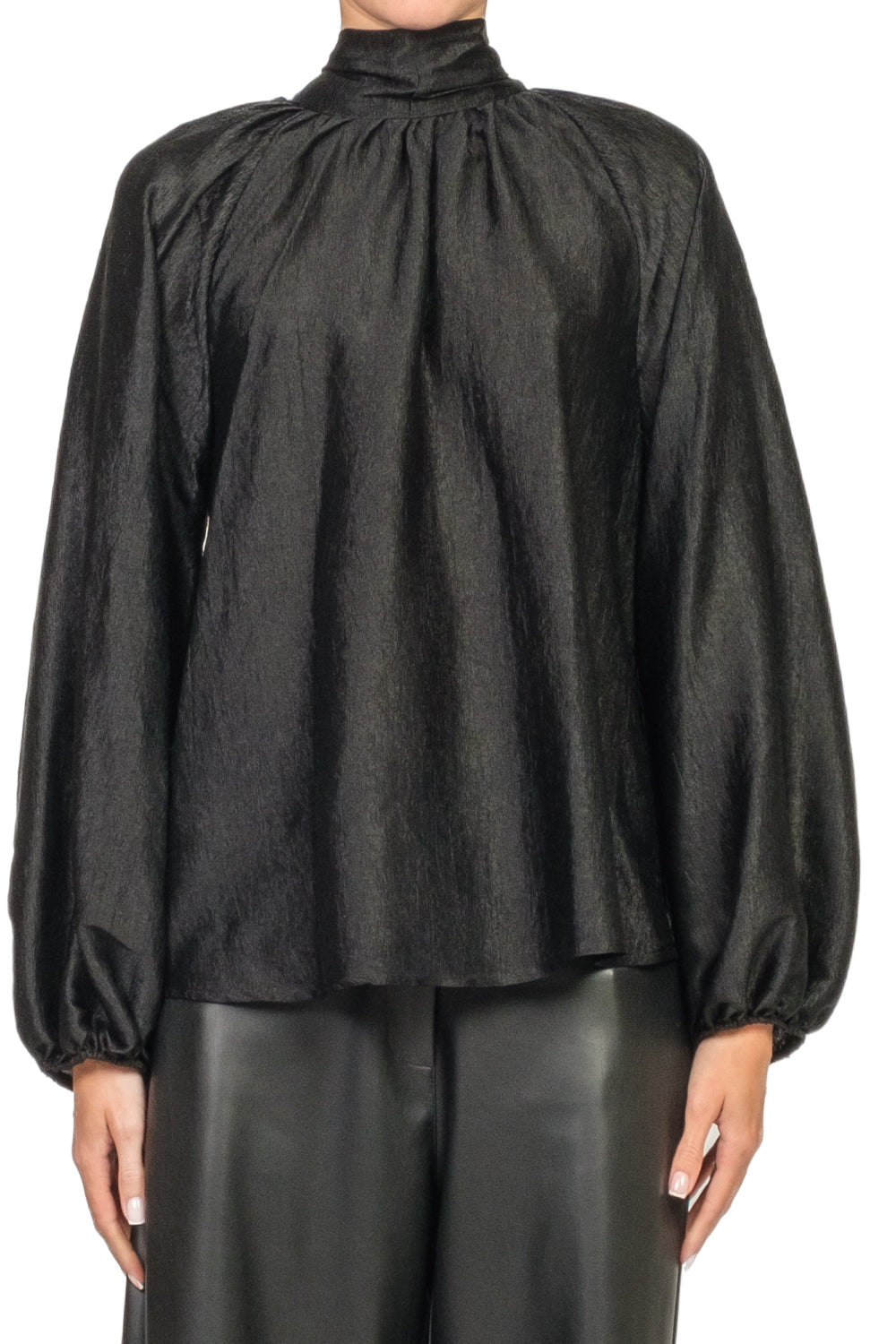 Tensione In - Blusa goffrata con fiocco posteriore Art. 38201