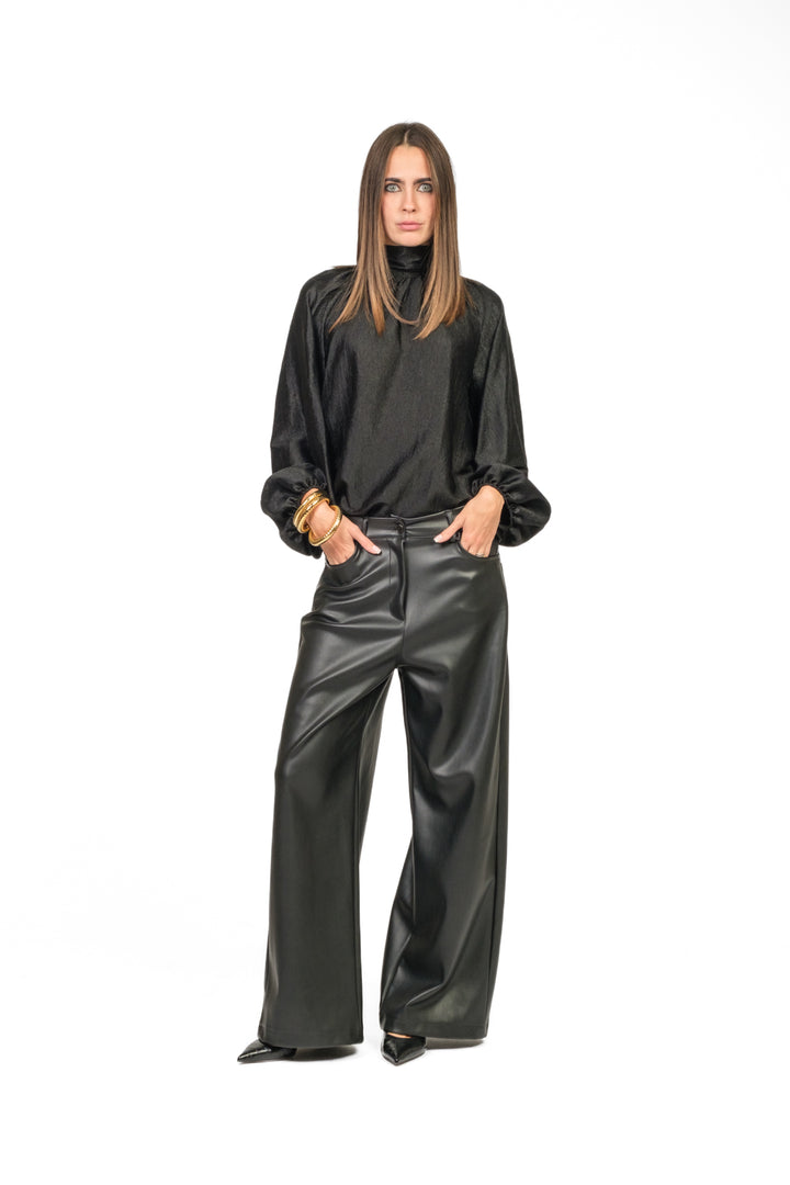 Tensione In - Blusa goffrata con fiocco posteriore Art. 38201