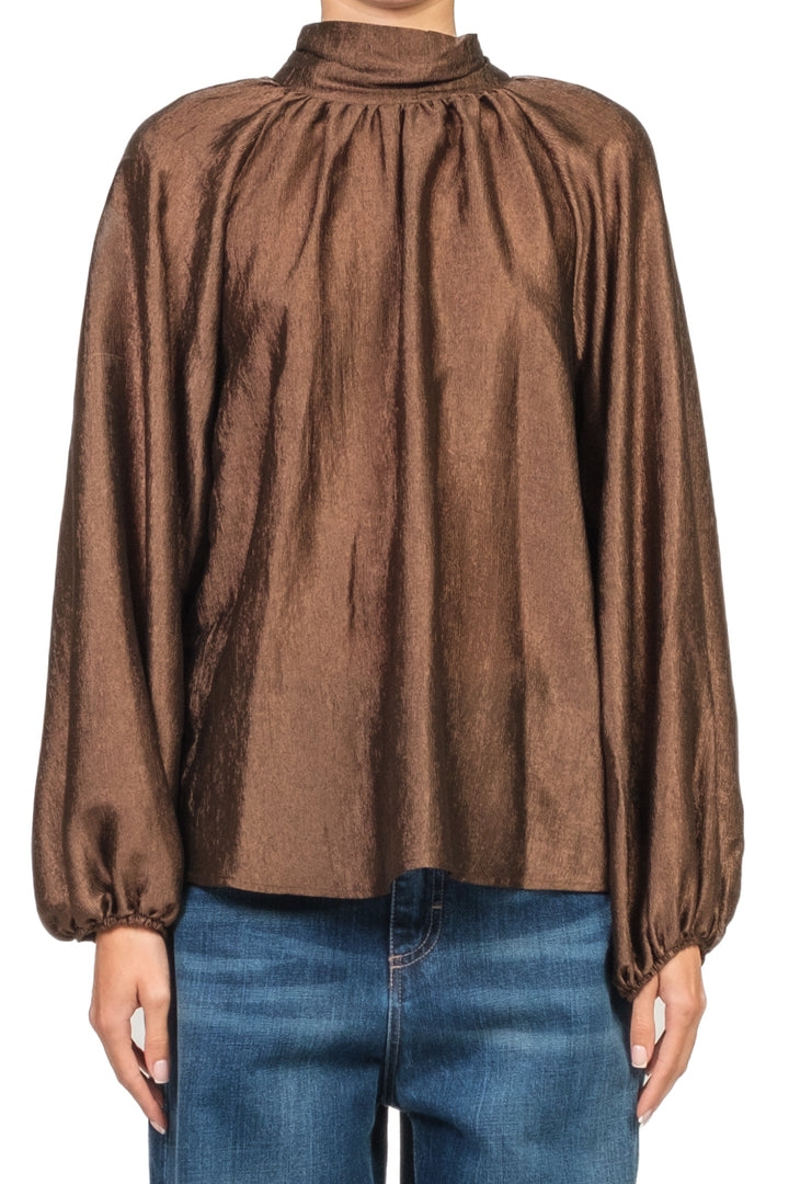 Tensione In - Blusa goffrata con fiocco posteriore Art. 38201