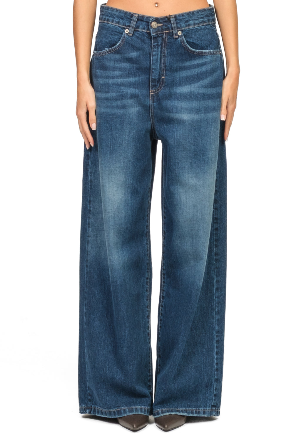 Tensione In - Jeans palazzo con tasconi Art. GIUSI-REED