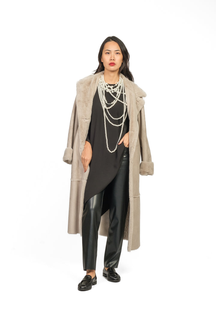 Tensione In - Cappotto eco montone lungo Art. 224011-L