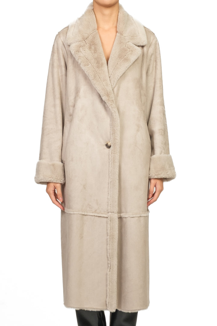 Tensione In - Cappotto eco montone lungo Art. 224011-L