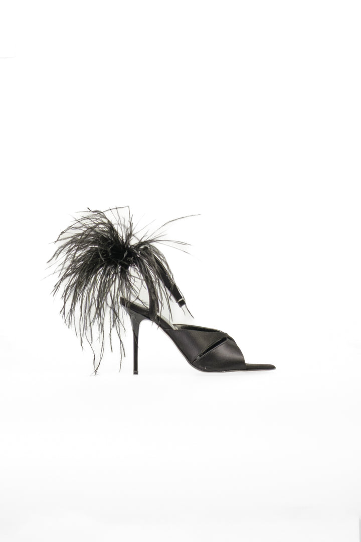 Divine Follie - Sandalo con piume Art. 481/RASOAI25