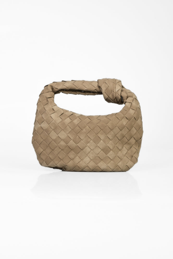 Upper - Borsa nodo intrecciata scamosciata