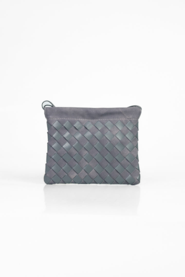 Upper - Borsa mini intrecciata scamosciata