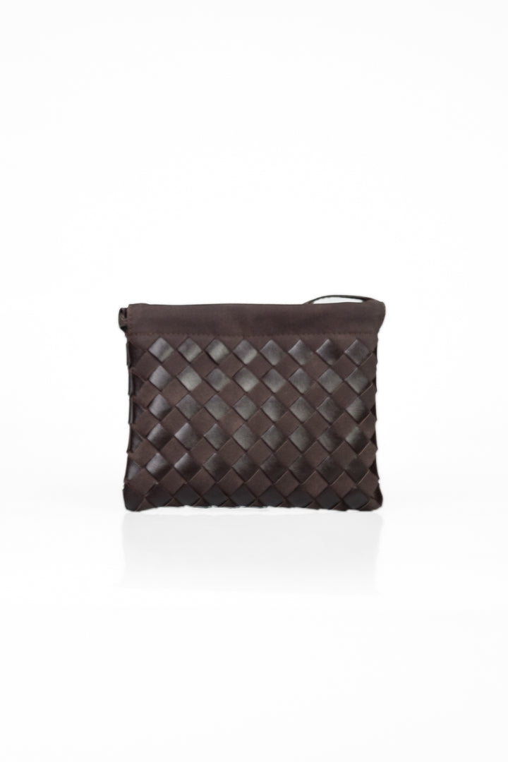 Upper - Borsa mini intrecciata scamosciata