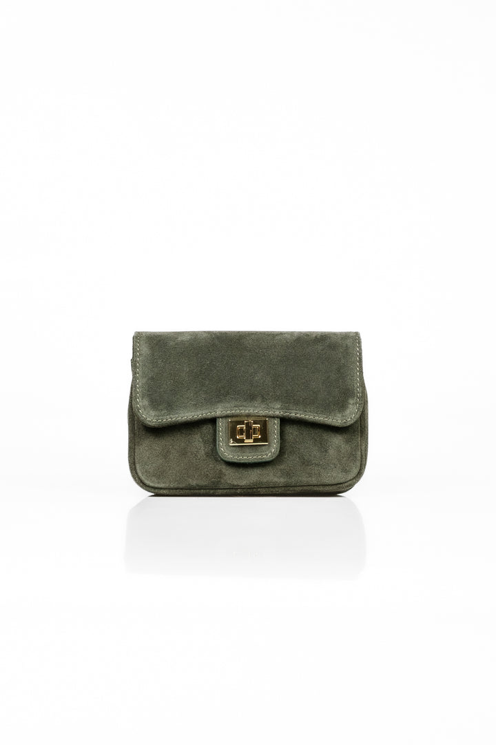 Upper - Borsa mini lucchetto scamosciata