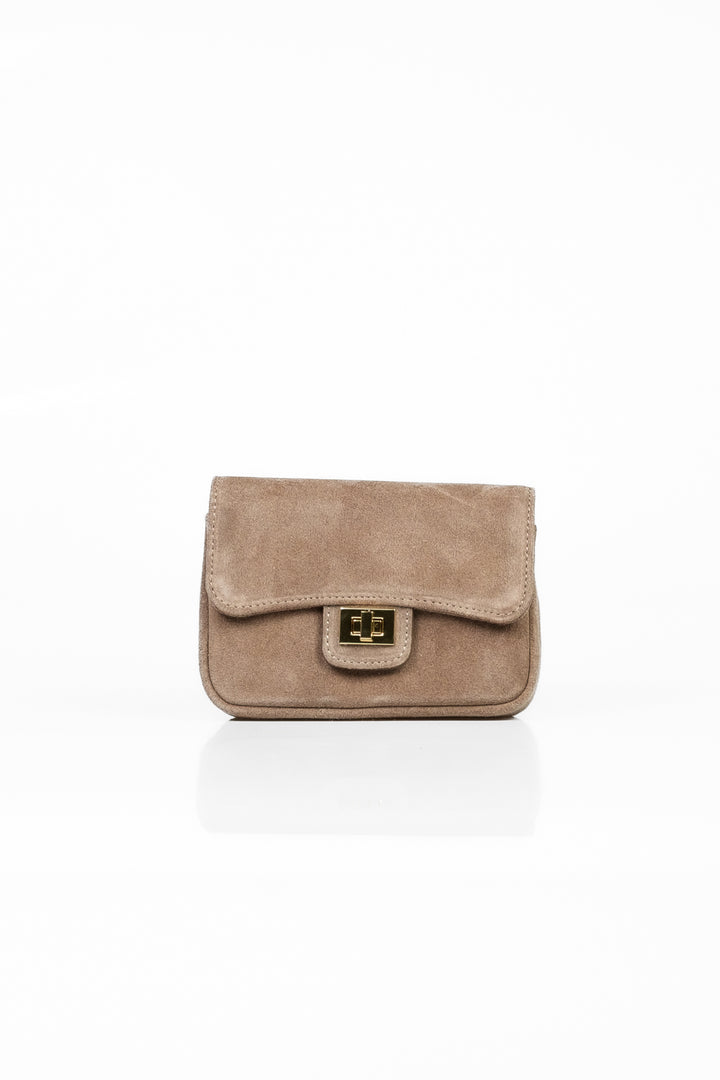 Upper - Borsa mini lucchetto scamosciata